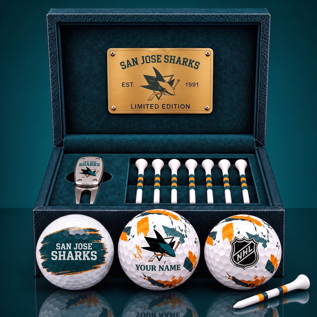 PREMIUM NHL X SJS EXCLUSIVE PERSONALIZED GOLF BALL SET LIMITED EDTION