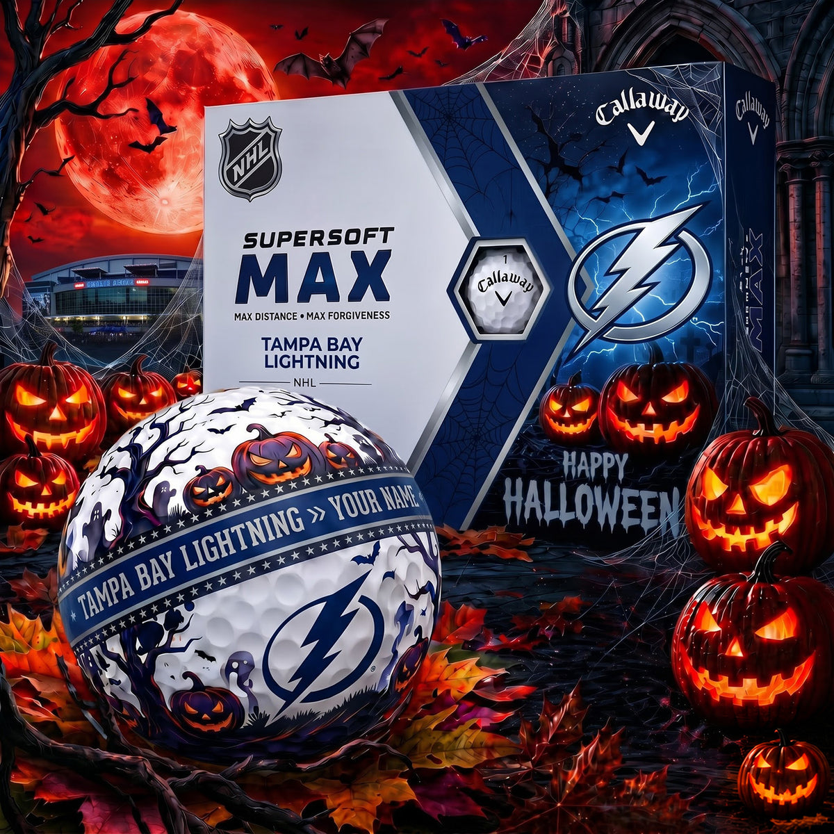 PREMIUM NHL X TBL SPOOKY SEASON PERSONALIZED GOLF BALL V3 COLLECTION