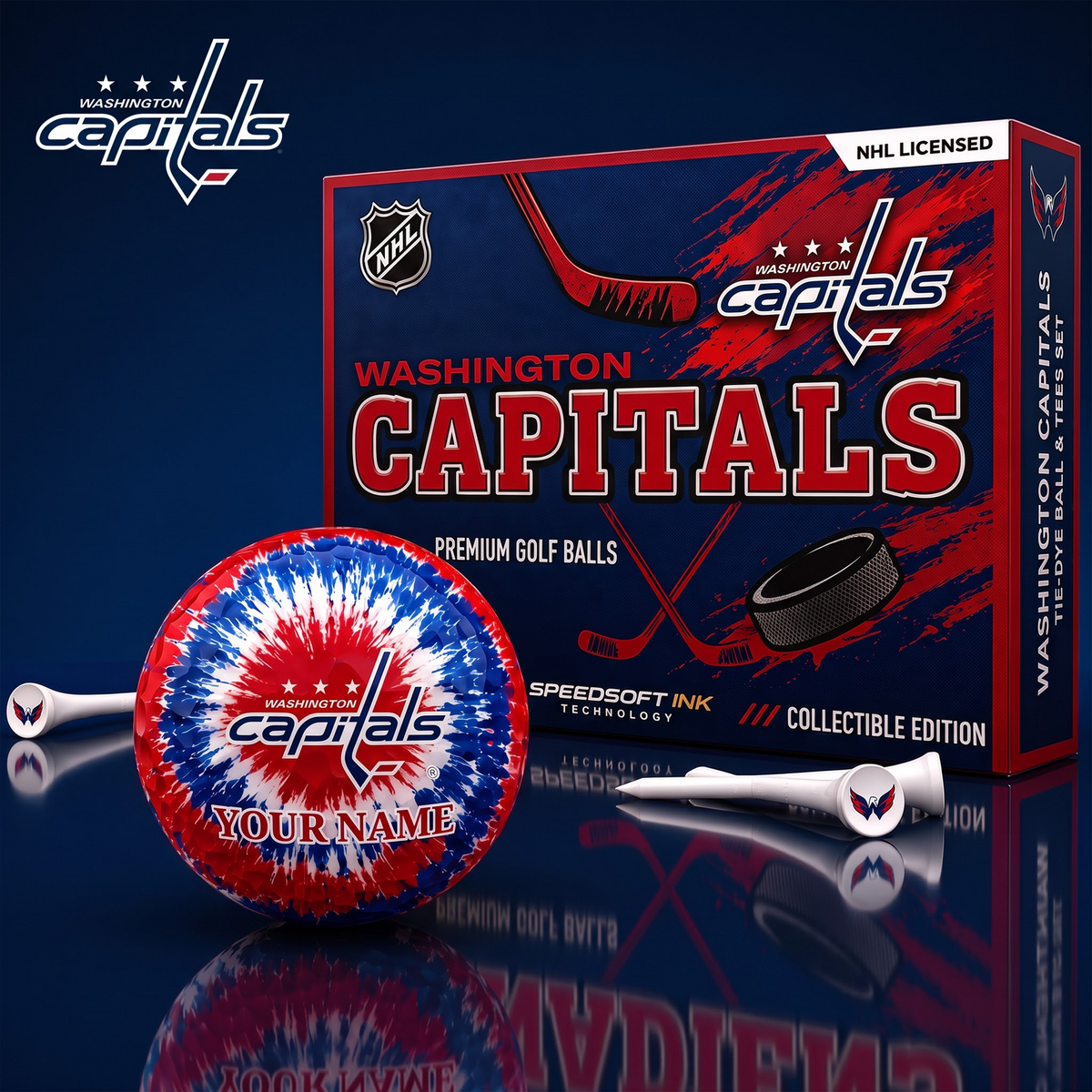PREMIUM NHL X WC EXCLUSIVE PERSONALIZED TIE-Dye OLF BALL SET LIMITED EDTION