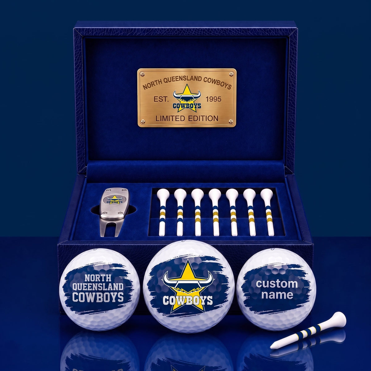 PREMIUM NRL X NQC EXCLUSIVE PERSONALIZED GOLF BALL SET LIMITED EDTION