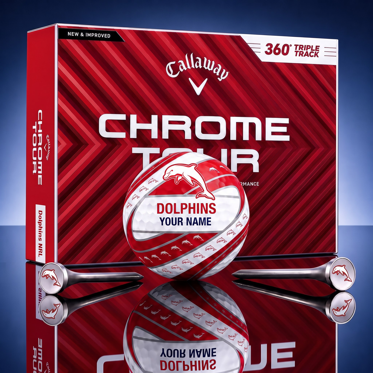 PREMIUM NRL X DOL DELUXE CUSTOME GOLF BALL TOURNAMENT EDITION NDT VHM 280826