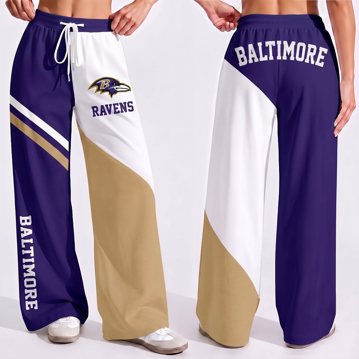 Premium NFL x BAL Game Day Color Block Wide Leg Pants