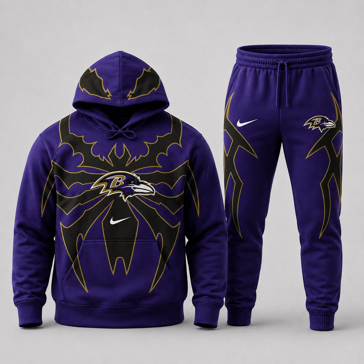 Premium NFL x BAL Spider Web Graphic Hoodie & Jogger Pants Set
