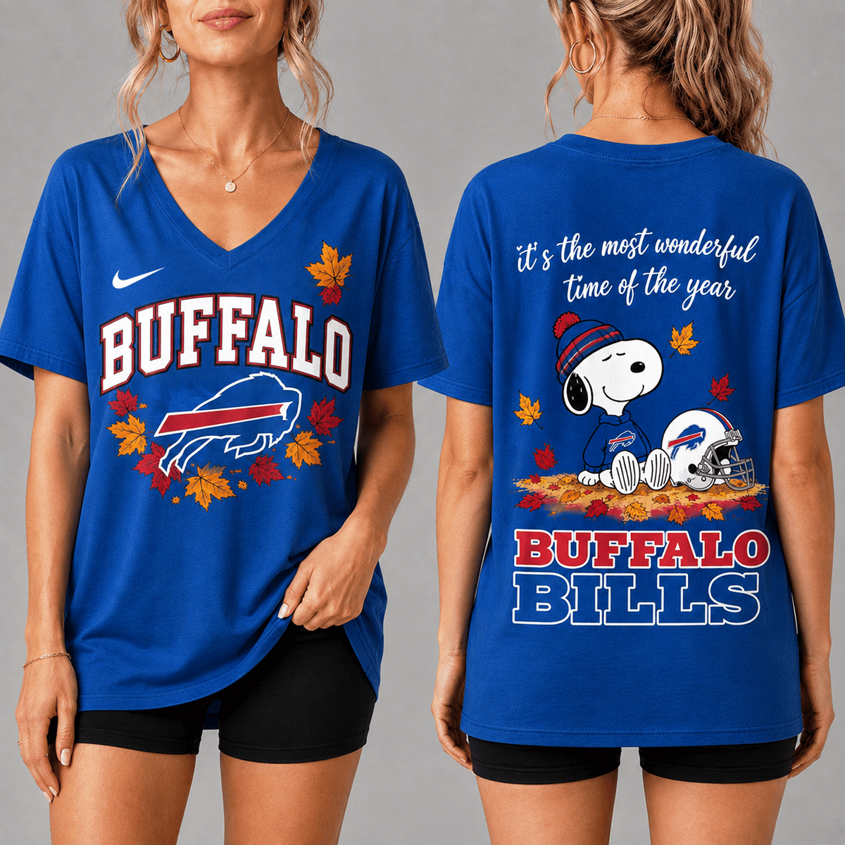 Premium NFL x BUF Fall Football Season Comfort V-neck
