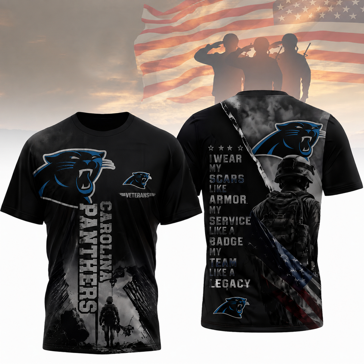 Premium NFL x CAR Veterans Legacy Team 3D Shirt