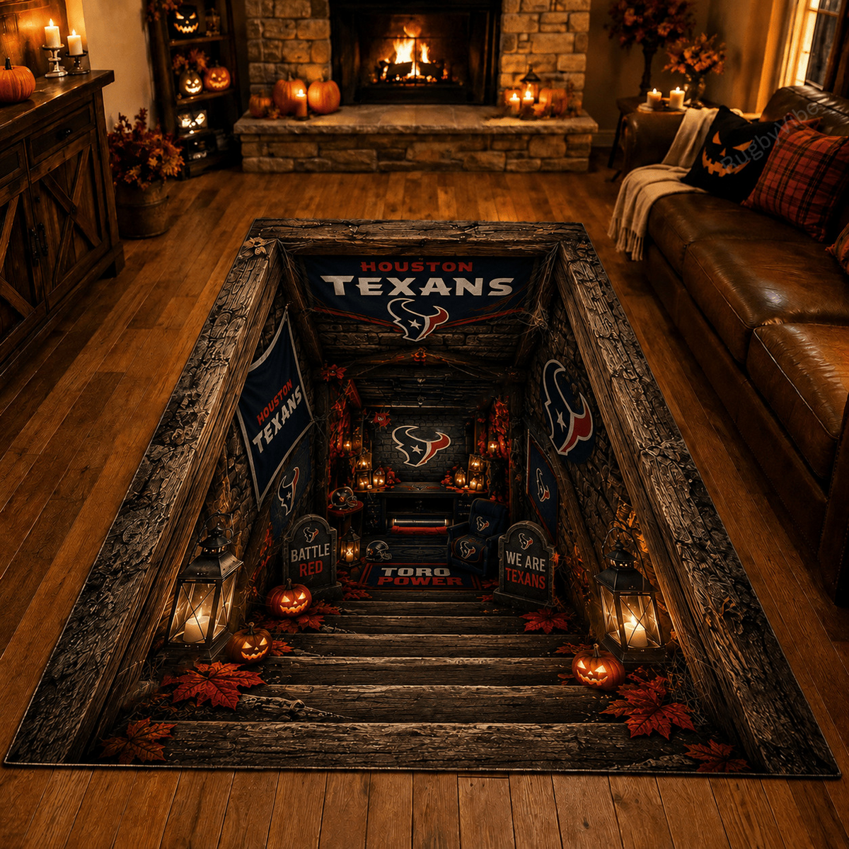 Premium NFL x HOU Halloween Rug