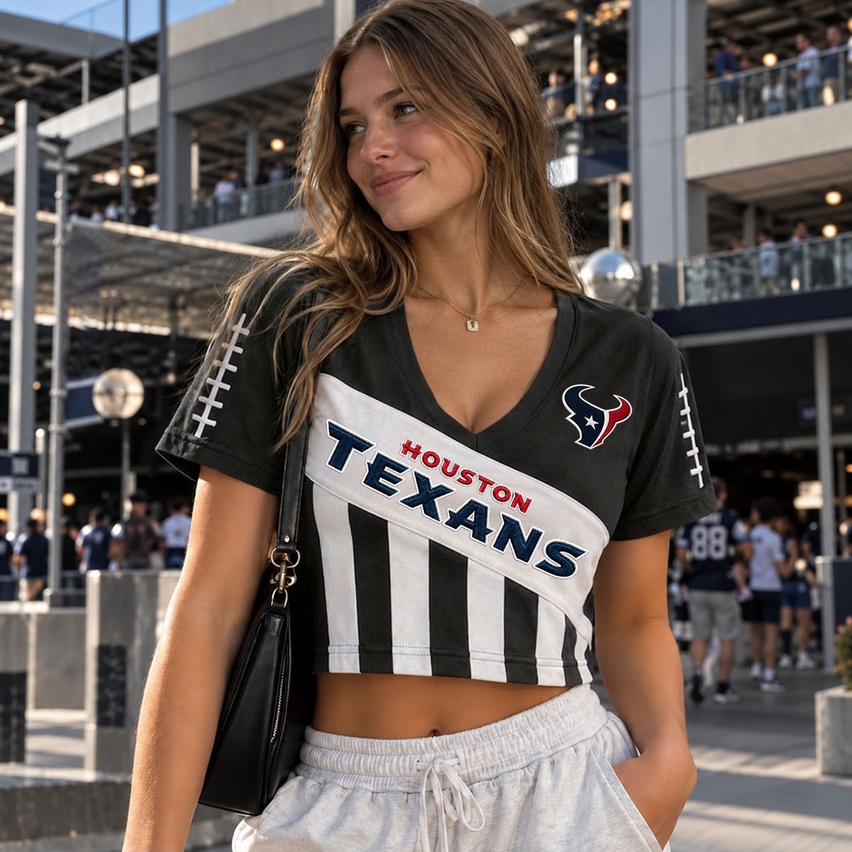 Premium NFL x HOU T Shirt V-neck
