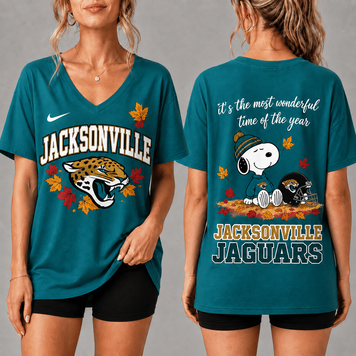 Premium NFL x JAX Fall Football Season Comfort V-neck