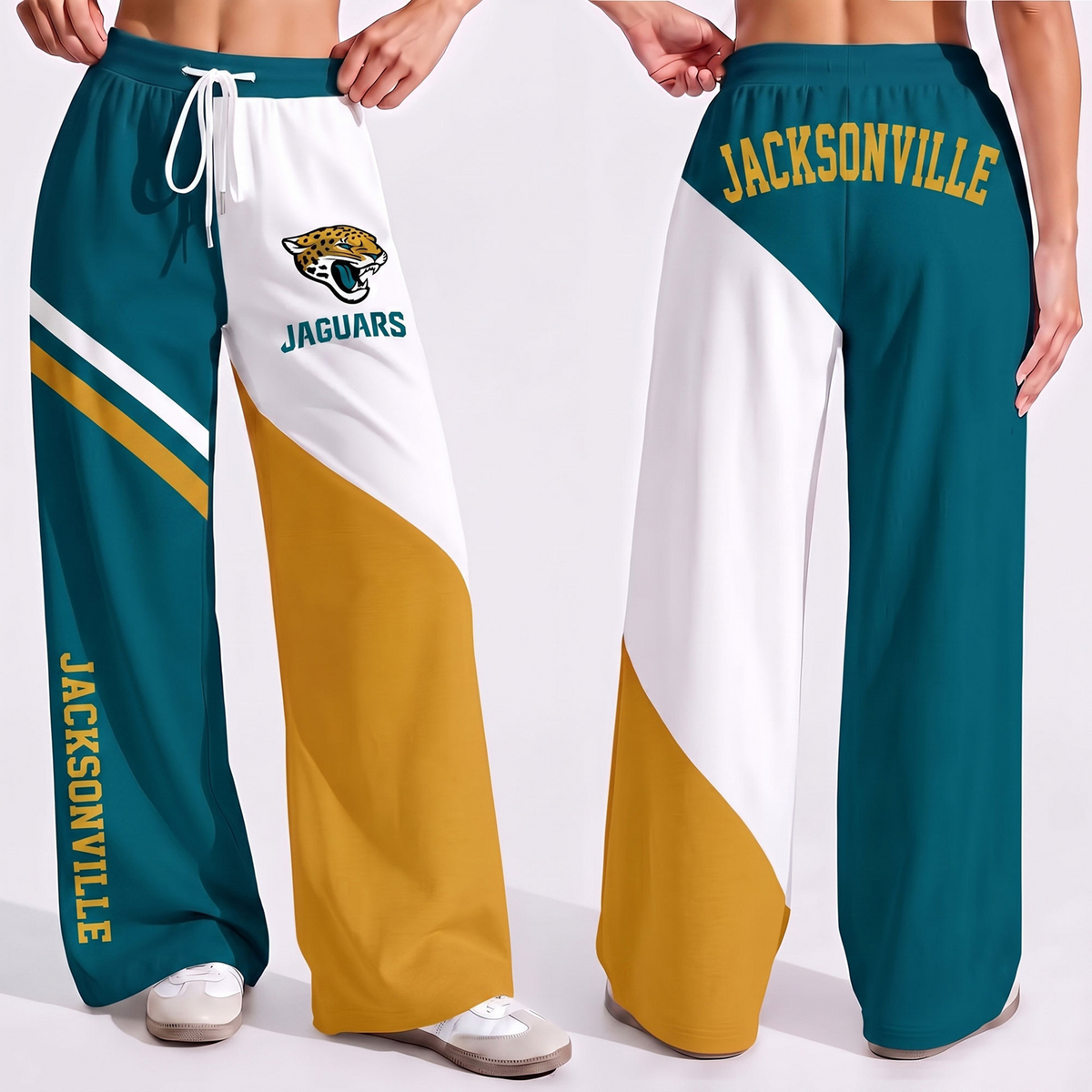 Premium NFL x JAX Game Day Color Block Wide Leg Pants