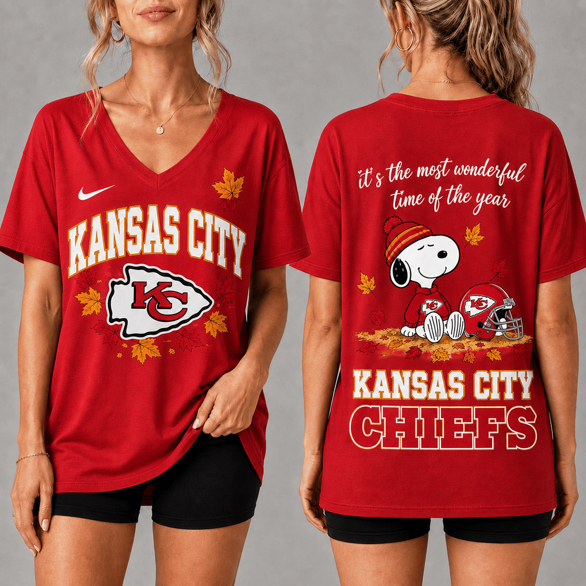Premium NFL x KCC Fall Football Season Comfort V-neck