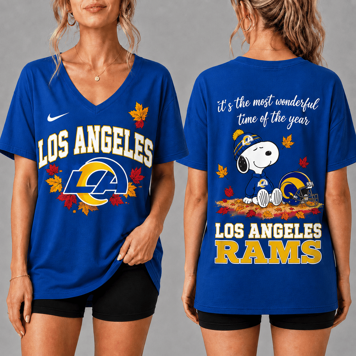 Premium NFL x LAR Fall Football Season Comfort V-neck