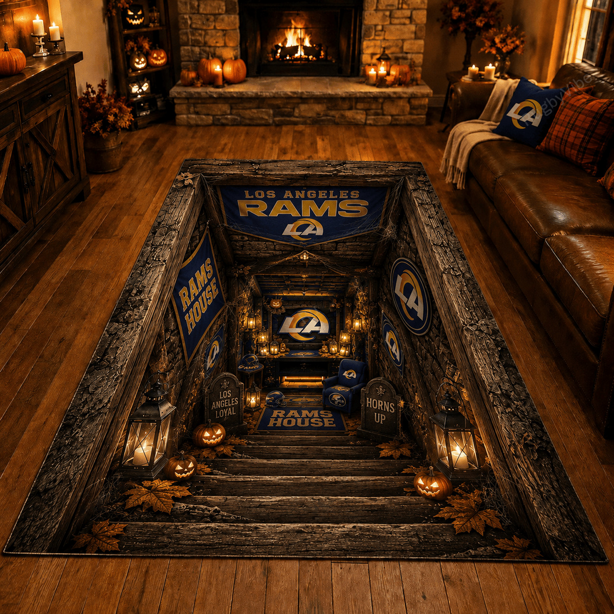 Premium NFL x LAR Halloween Rug