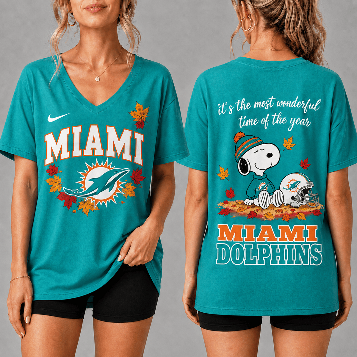 Premium NFL x MIA Fall Football Season Comfort V-neck