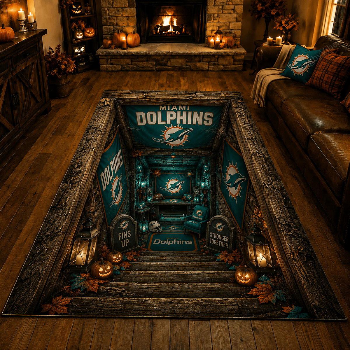 Premium NFL x MIA Halloween Rug