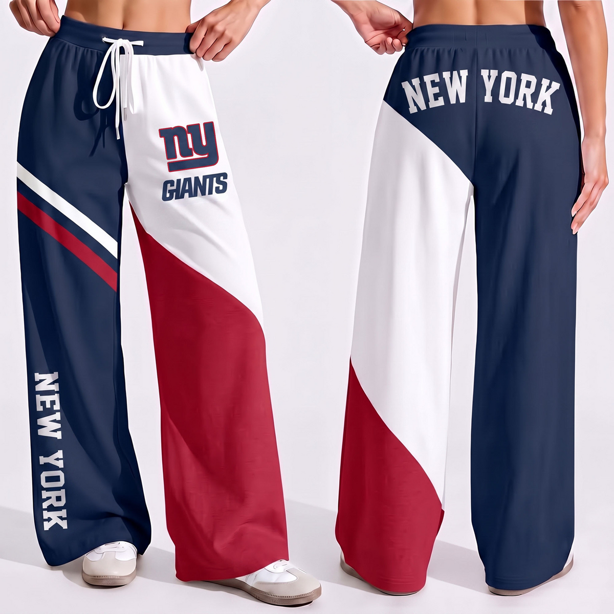Premium NFL x NYG Game Day Color Block Wide Leg Pants