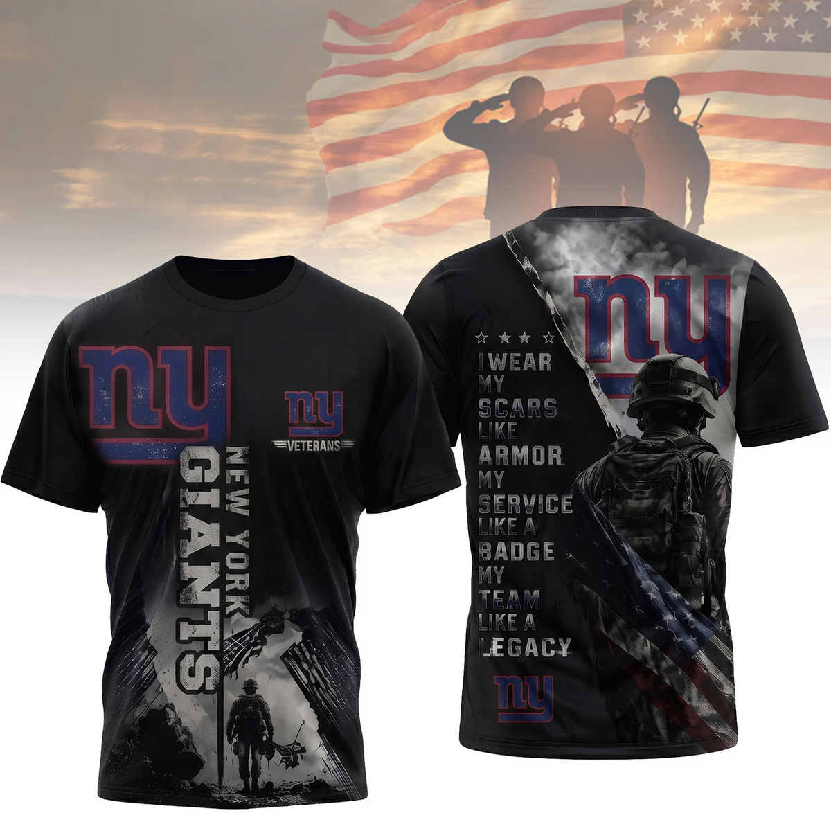 Premium NFL x NYG Veterans Legacy Team 3D Shirt