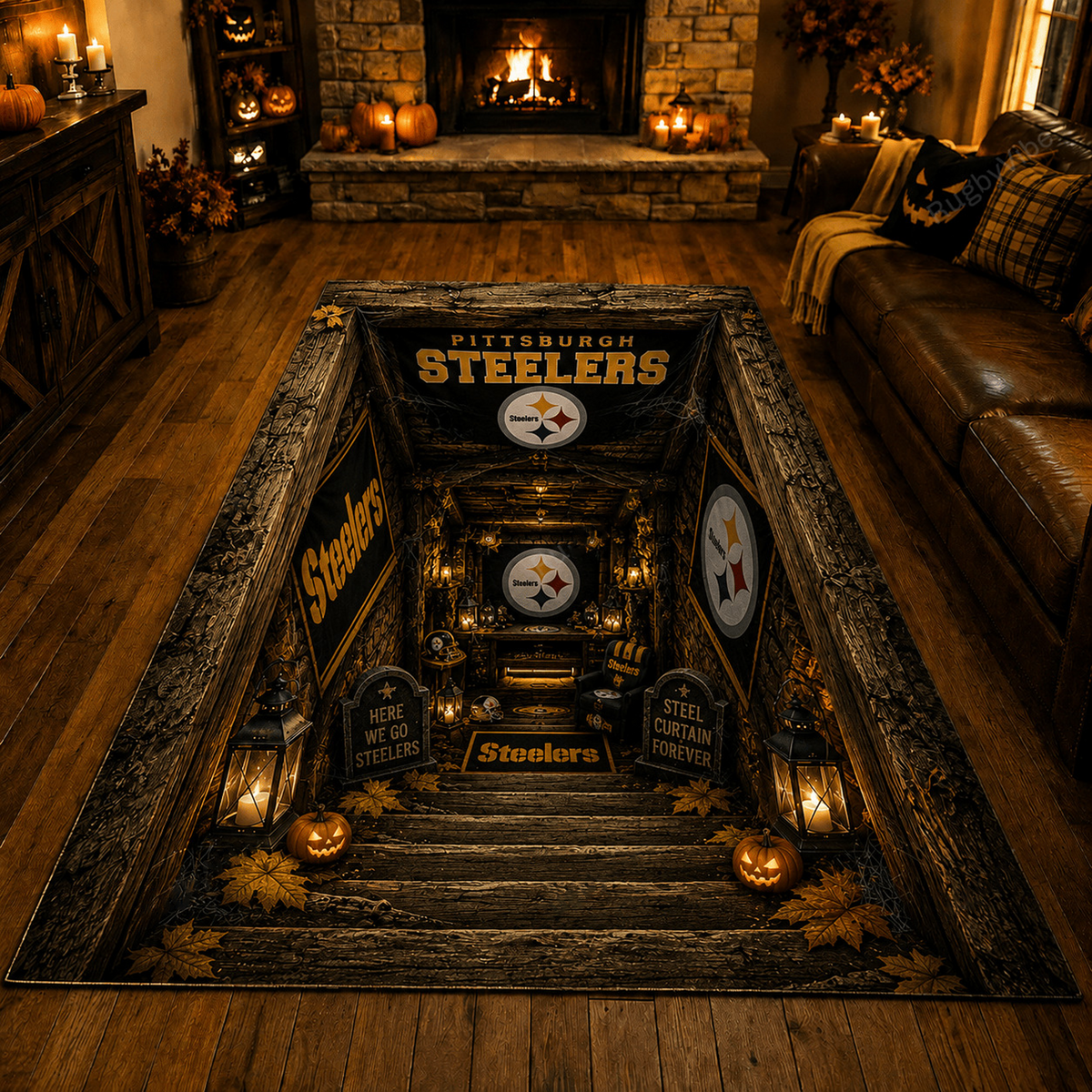 Premium NFL x PIT Halloween Rug
