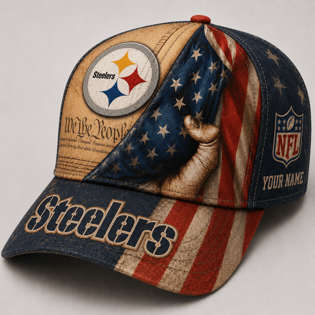 Premium NFL x PIT We The People Patriotic Flag Classic Cap