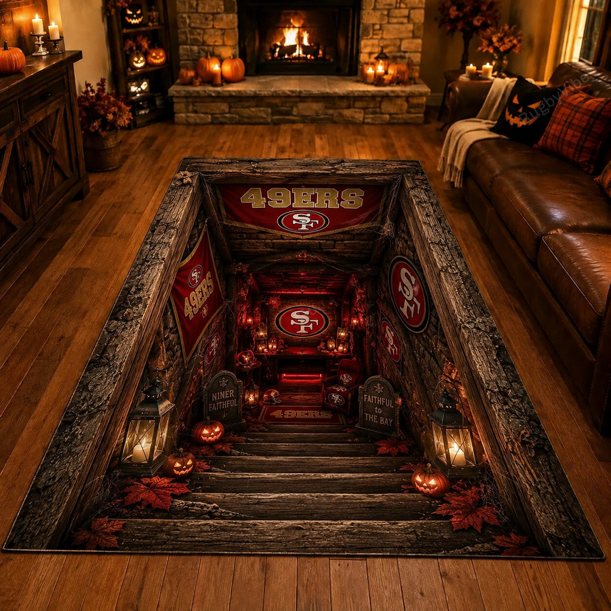 Premium NFL x SF Halloween Rug