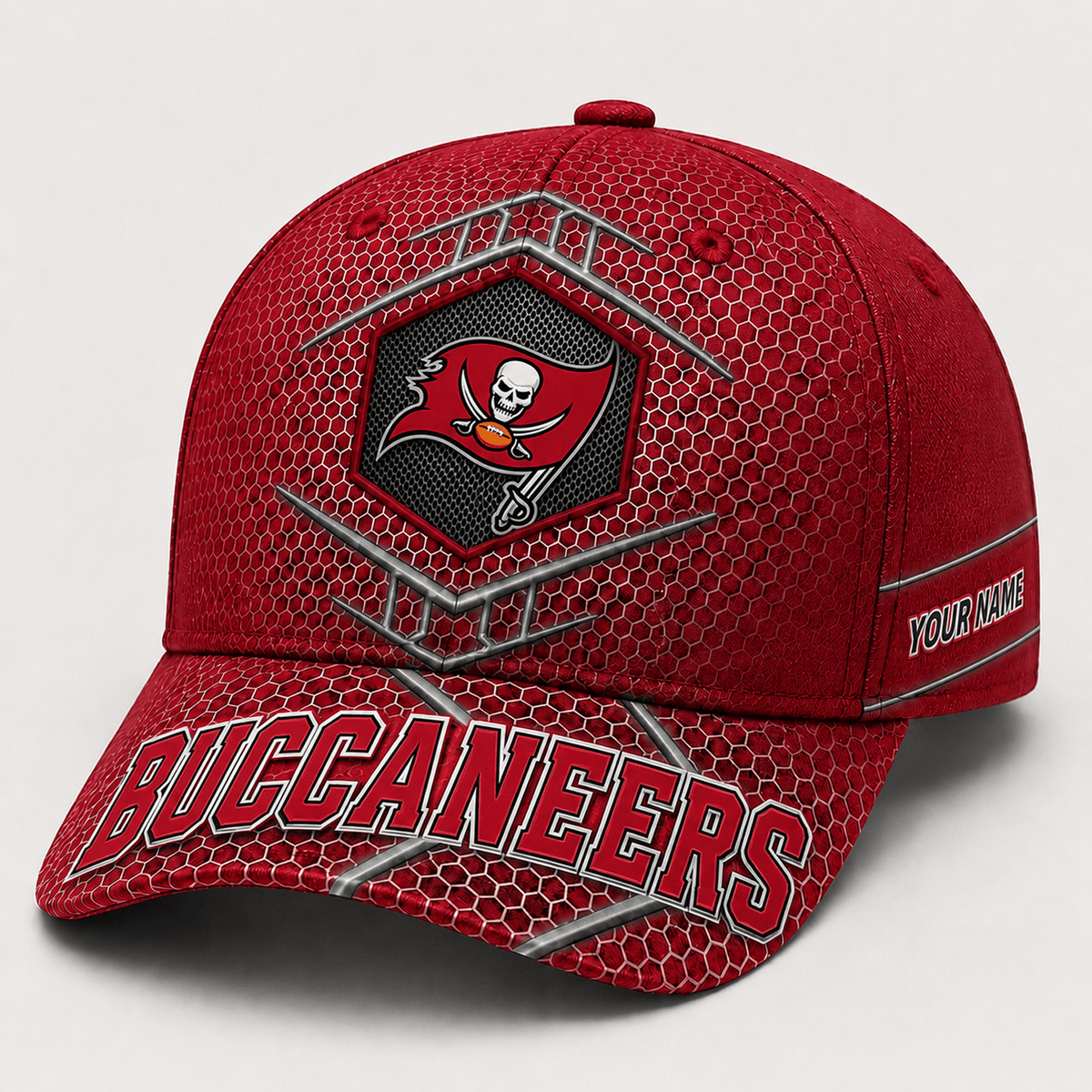 Premium NFL x TB Honeycomb Custom Name Cap for Loyal Fans