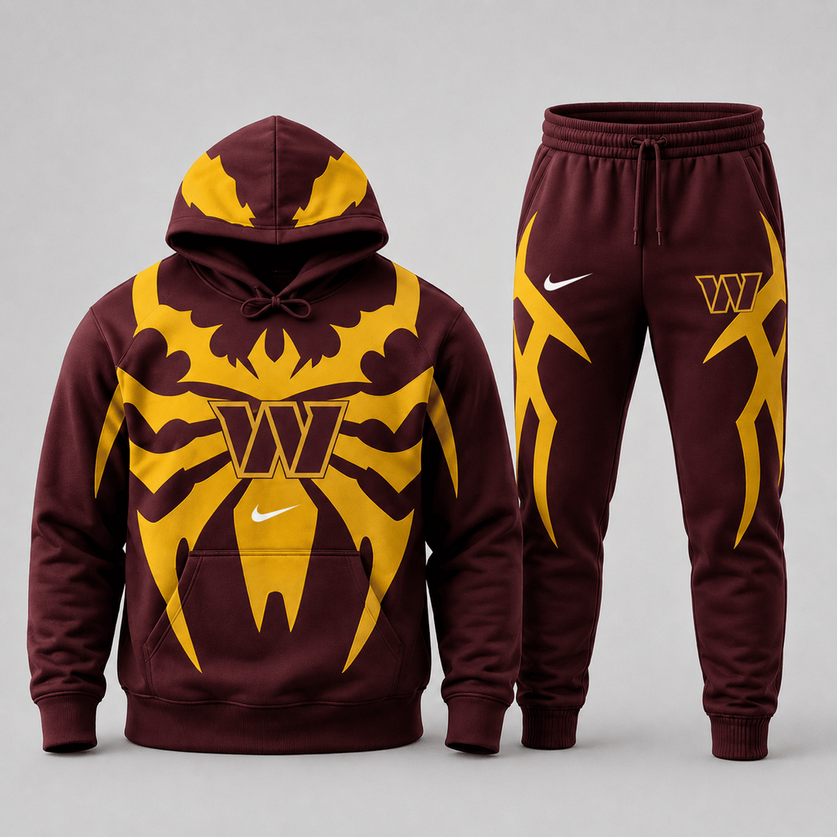 Premium NFL x WAS Spider Web Graphic Hoodie & Jogger Pants Set