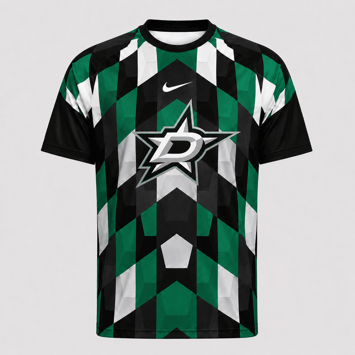 Premium NHL x DAL Vintage Diamond Grid Hockey T-Shirt