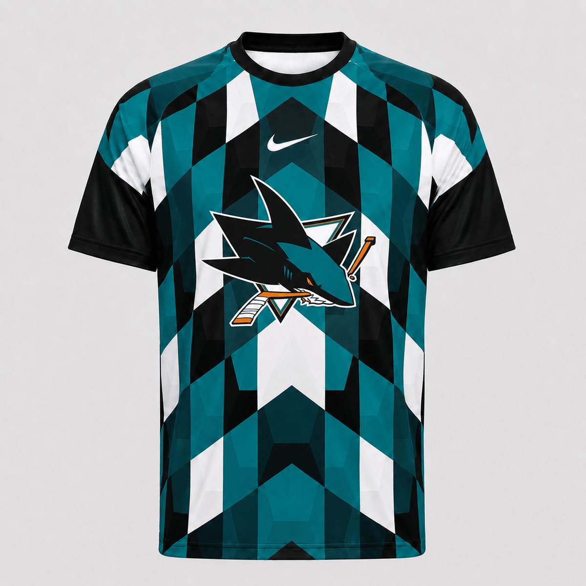 Premium NHL x SJS Vintage Diamond Grid Hockey T-Shirt