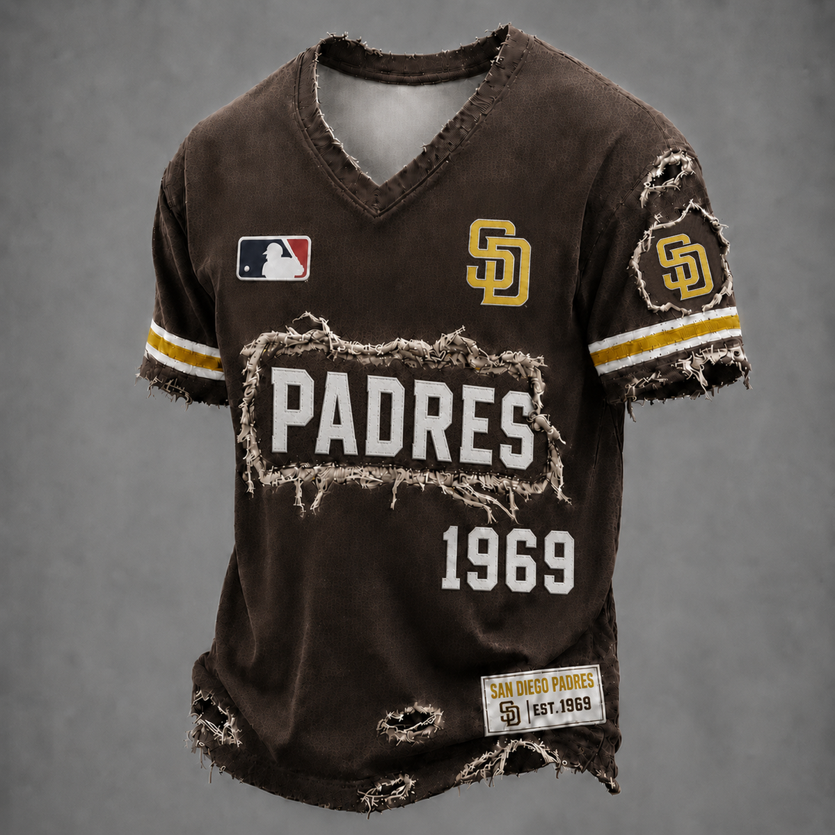 SD x MLB LUXURY V-Neck T-Shirt 0406 DatND DVT