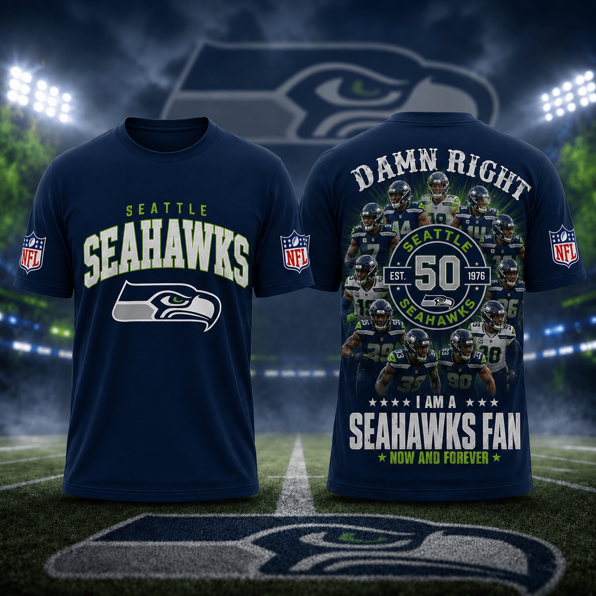 SEA x NFL Damn Right Forever Fan 3D Shirt