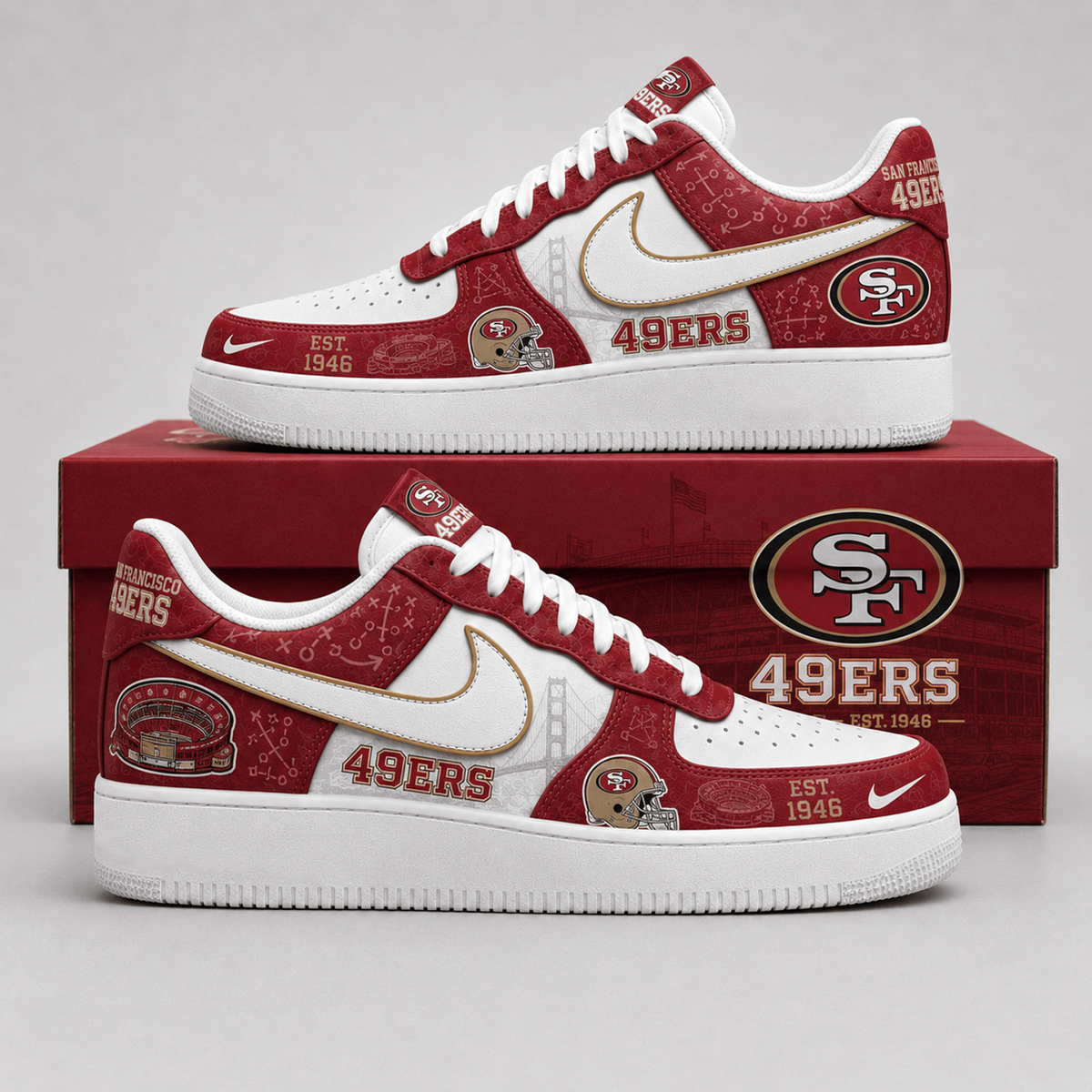 SF x NFL Game Ready Fan AF1 Shoes