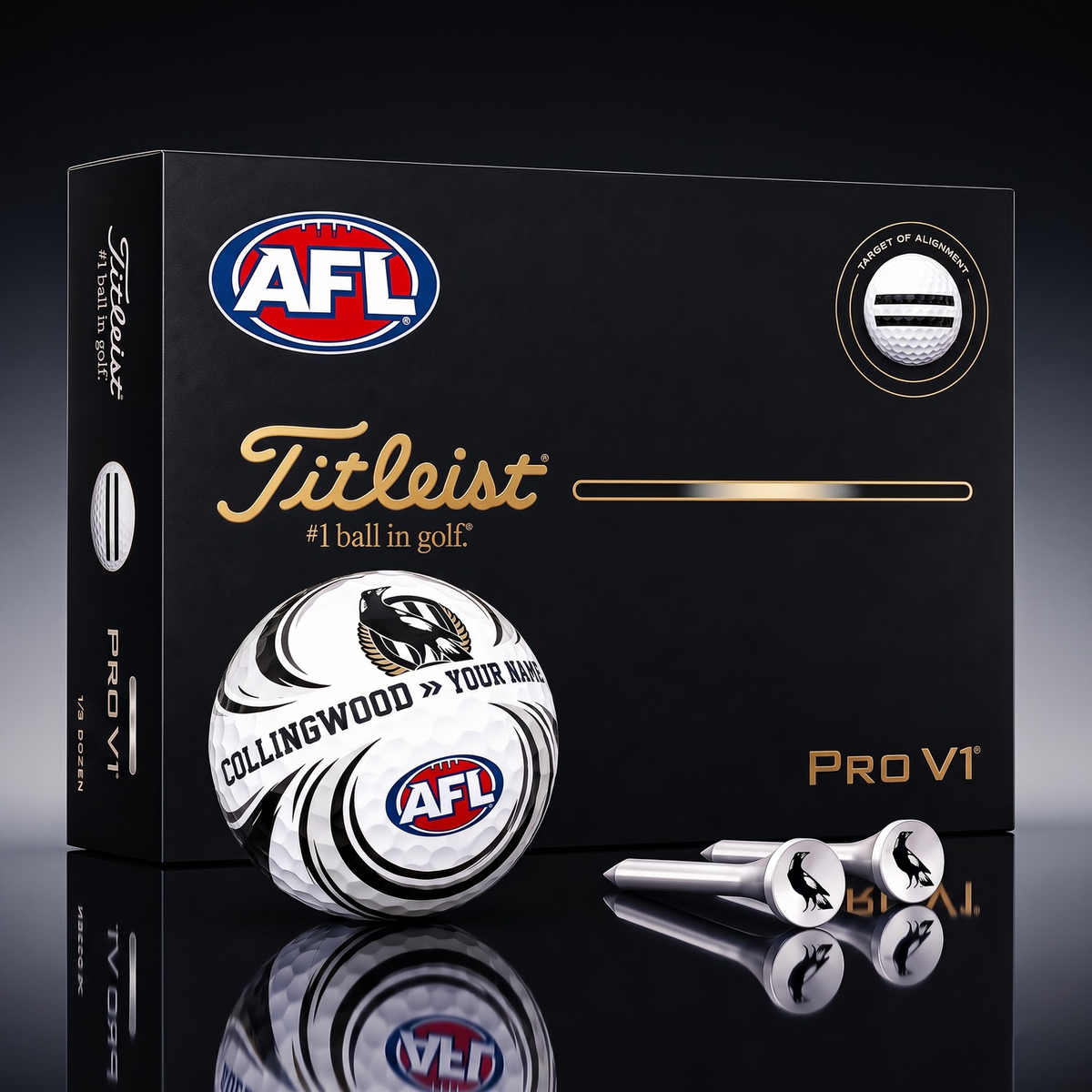 SIGNATURE AFL X COL DELUXE PERSONALIZED GOLF BALL LIMITED EDITION V3