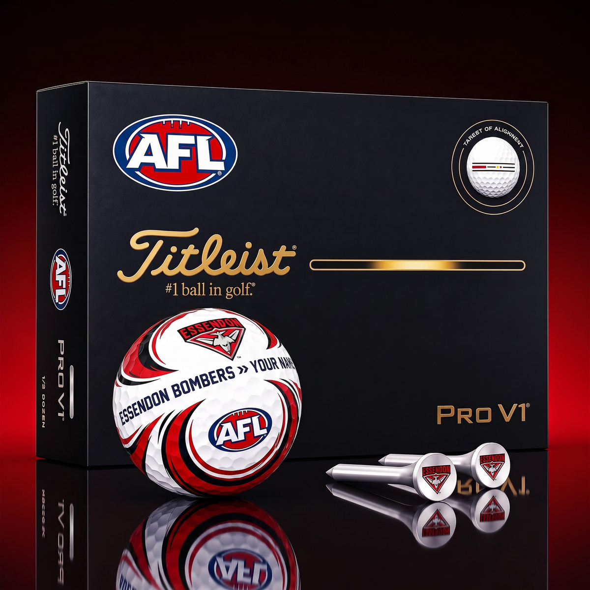 SIGNATURE AFL X EB DELUXE PERSONALIZED GOLF BALL LIMITED EDITION V3