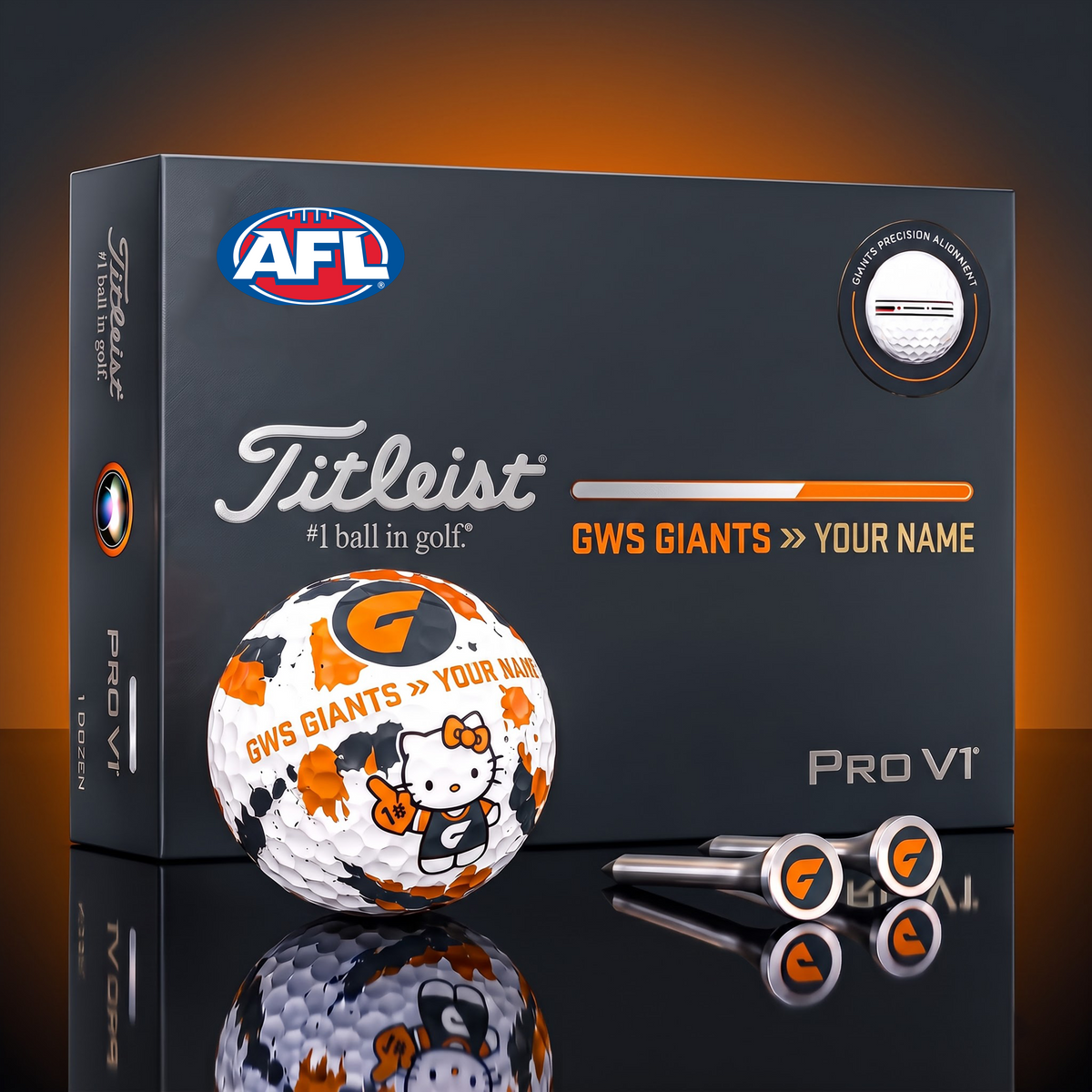 SIGNATURE AFL X GG HELLO KITTY 50TH ANNIVERSARY ELITE GOLF BALL SET ƒ?? LIMITED EDITION