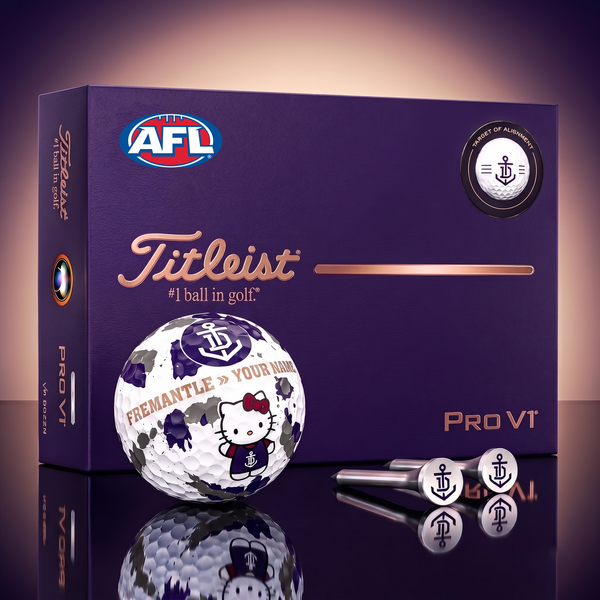SIGNATURE AFL X PRE HELLO KITTY 50TH ANNIVERSARY ELITE GOLF BALL SET ƒ?? LIMITED EDITION