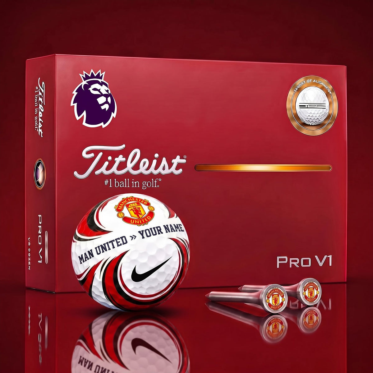 SIGNATURE EPL X MU DELUXE PERSONALIZED GOLF BALL LIMITED EDITION V5
