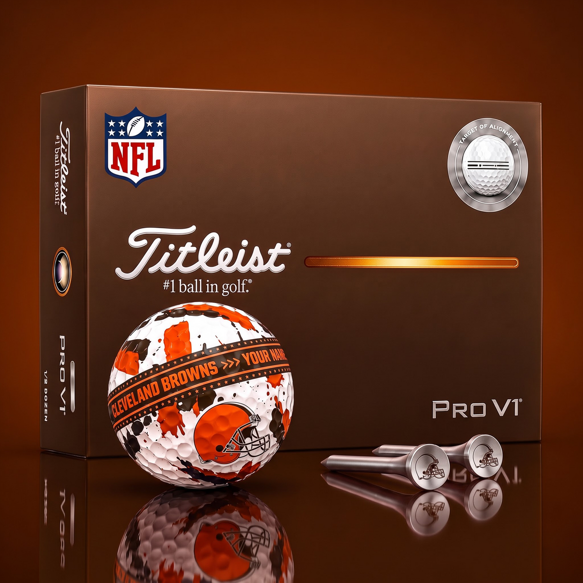 SIGNATURE NFL X CLE DELUXE PERSONALIZED GOLF BALL LIMITED EDITION