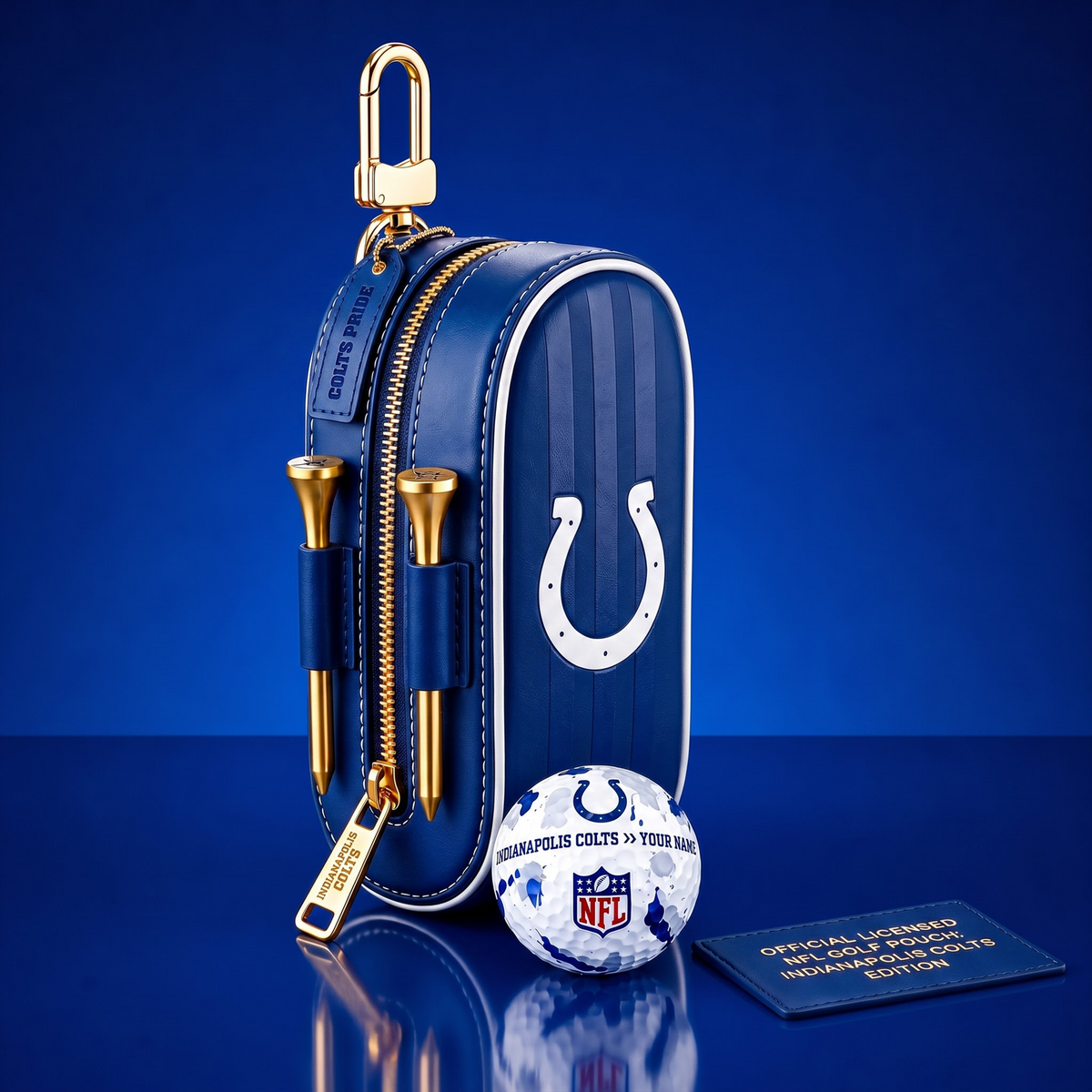 SIGNATURE NFL X IC DELUXE LEATHER GOLF POUCH FOR TOURNAMENT