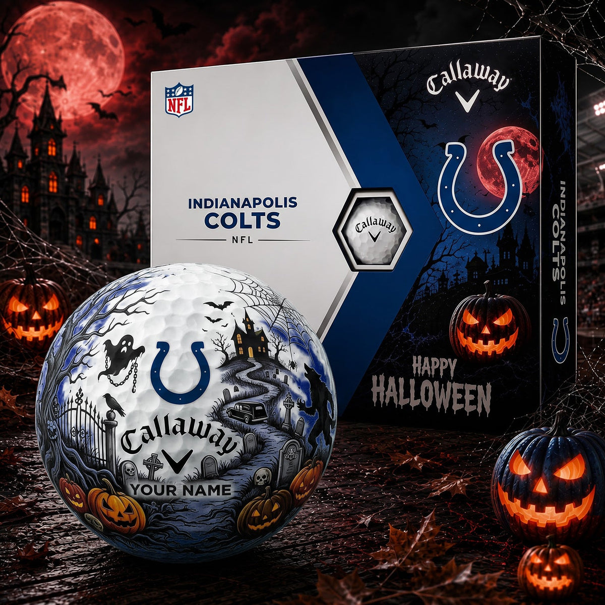 SIGNATURE NFL X IND PERSONALIZED HALLOWEEN HAUNTED GOLF BALL – LIMITED EDITION