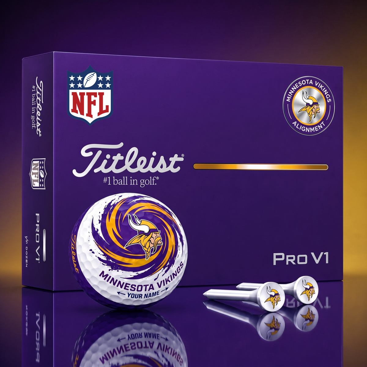 SIGNATURE NFL X MV DELUXE PERSONALIZED GOLF BALL LIMITED EDITION V03