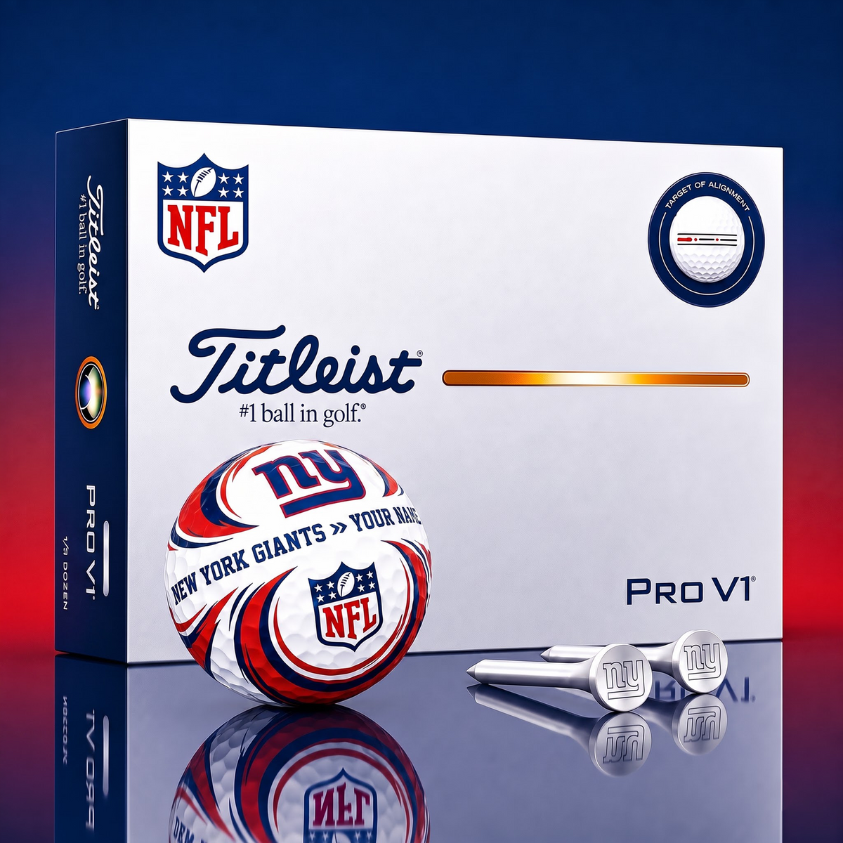 SIGNATURE NFL X NYG DELUXE PERSONALIZED GOLF BALL SET LIMITED EDITION V3
