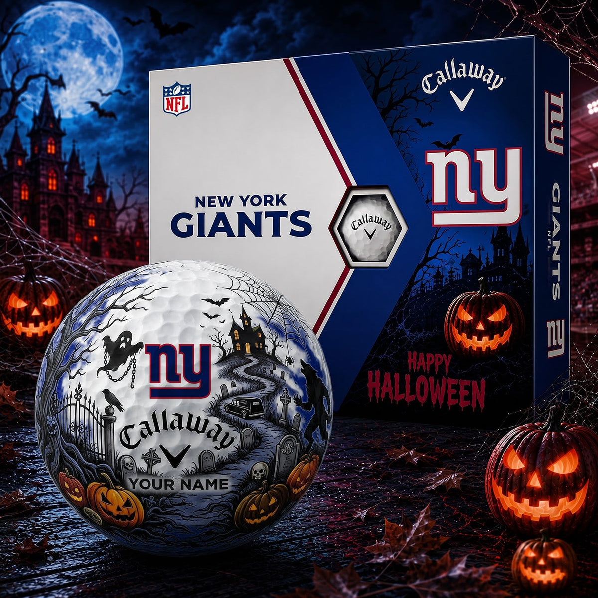 SIGNATURE NFL X NYG PERSONALIZED HALLOWEEN HAUNTED GOLF BALL – LIMITED EDITION