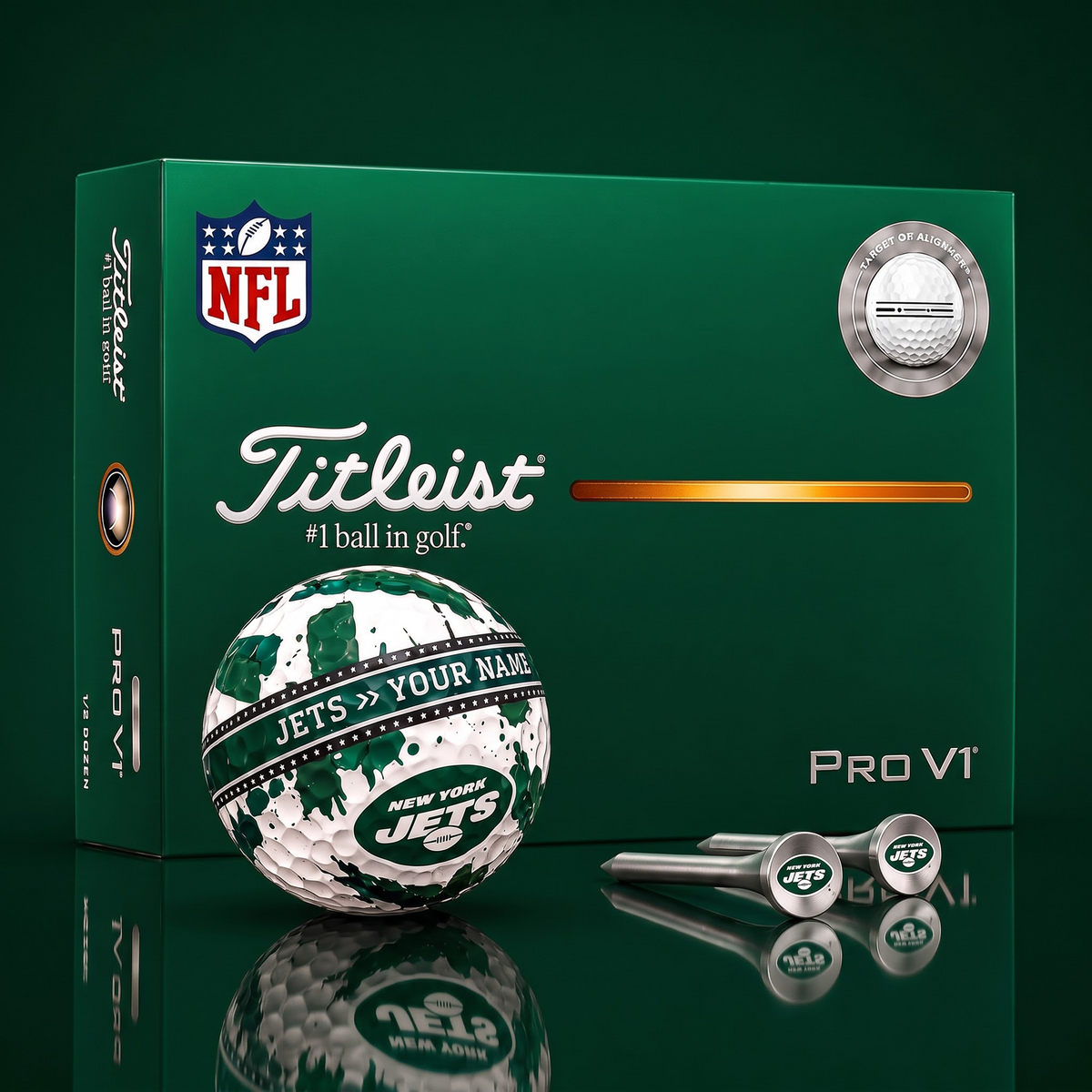 SIGNATURE NFL X NYJ DELUXE PERSONALIZED GOLF BALL LIMITED EDITION