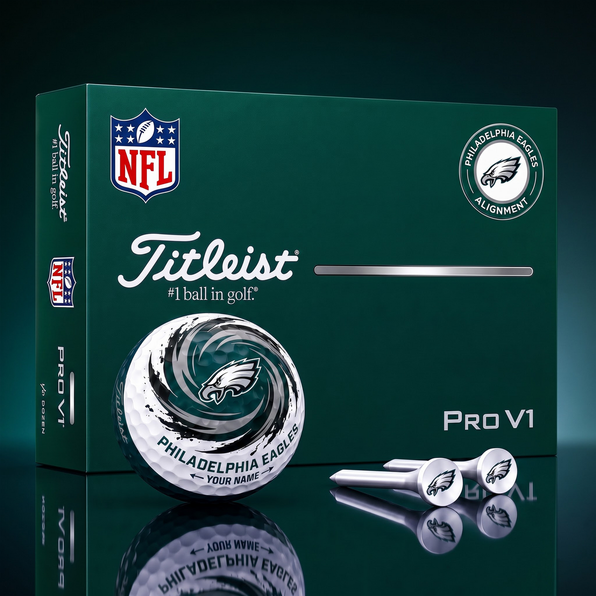 SIGNATURE NFL X PE DELUXE PERSONALIZED GOLF BALL LIMITED EDITION V03