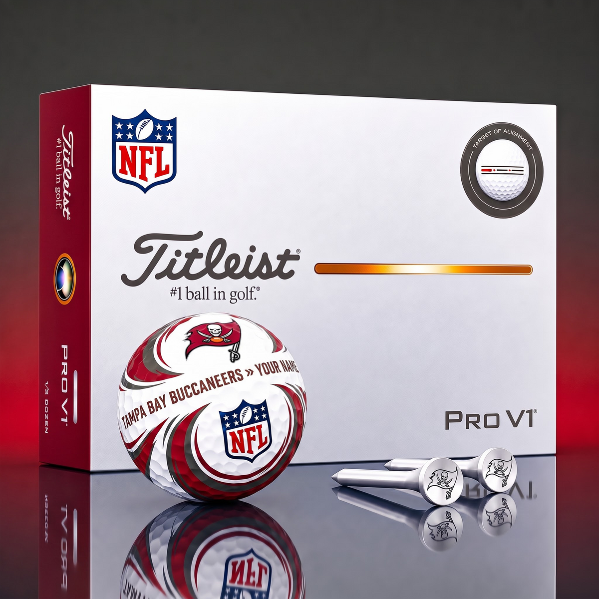 SIGNATURE NFL X TBB DELUXE PERSONALIZED GOLF BALL SET LIMITED EDITION V3