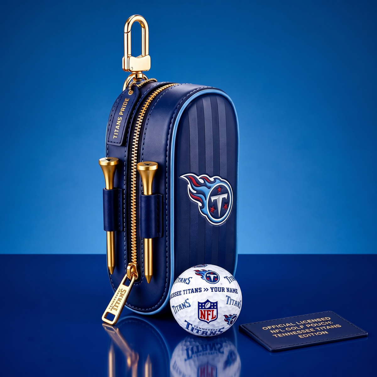 SIGNATURE NFL X TT DELUXE LEATHER GOLF POUCH FOR TOURNAMENT