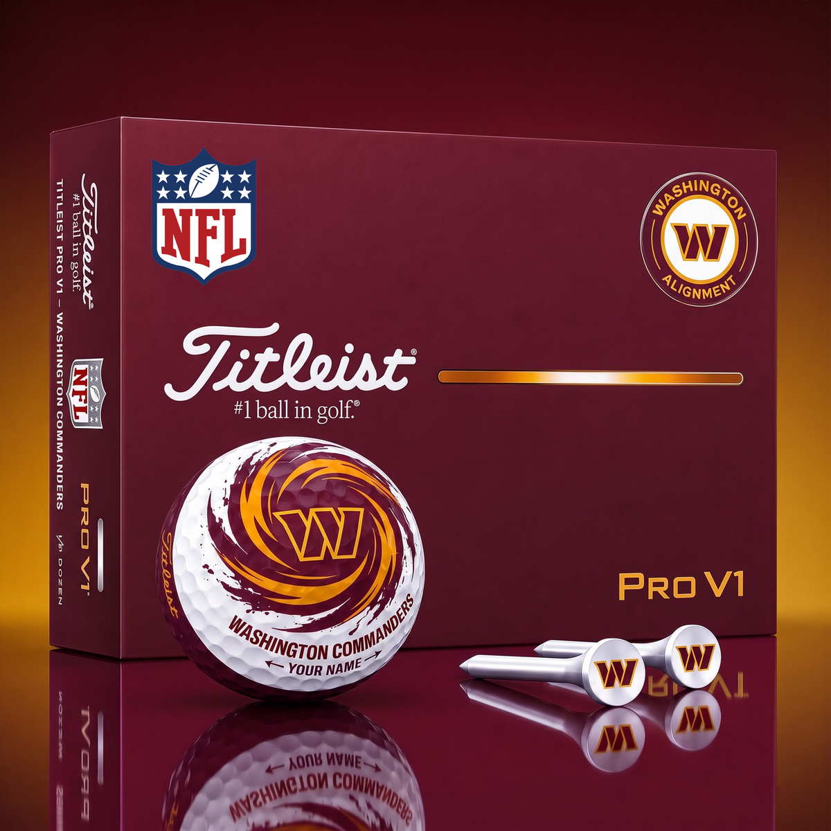 SIGNATURE NFL X WC DELUXE PERSONALIZED GOLF BALL LIMITED EDITION V03