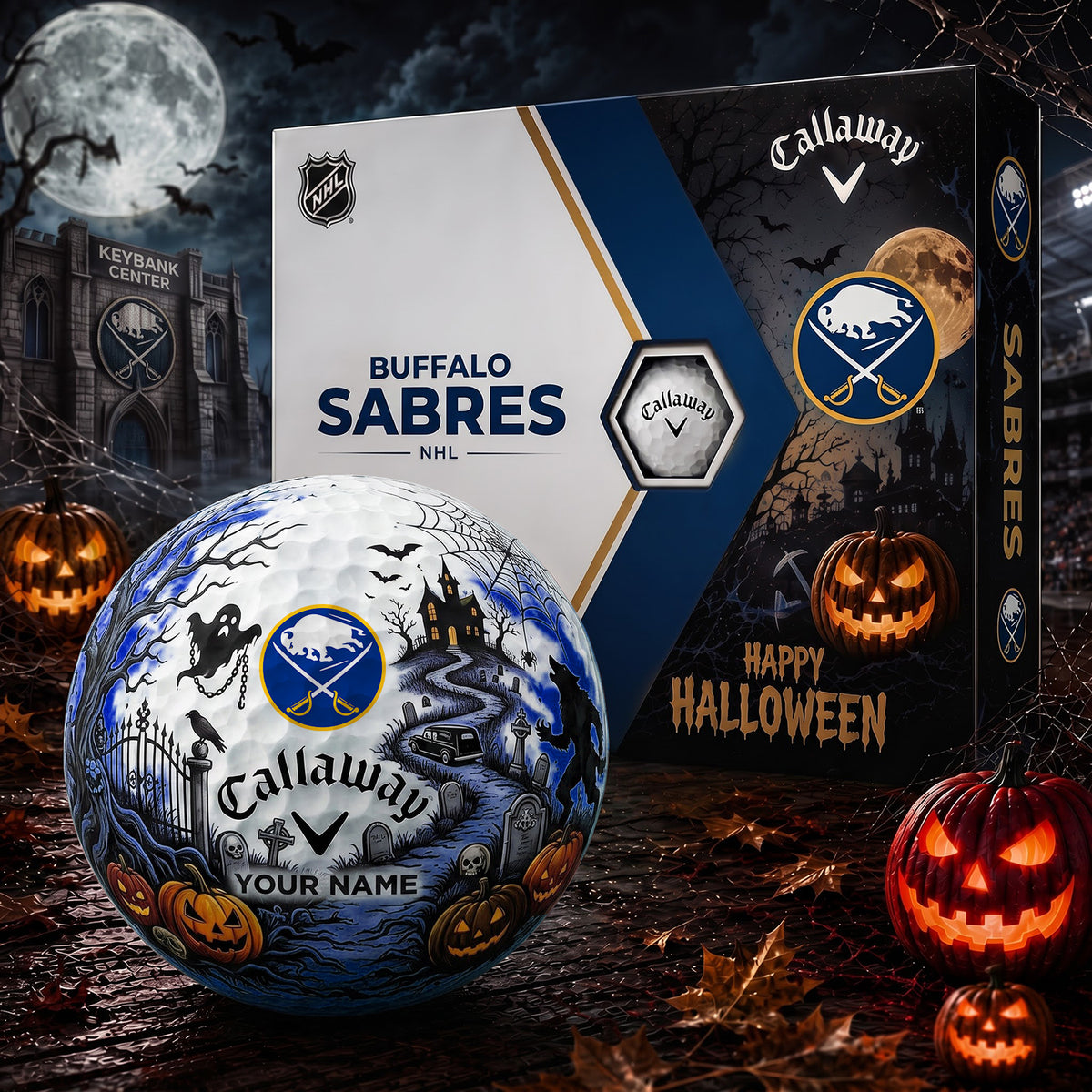 SIGNATURE NHL X BS PERSONALIZED HALLOWEEN HAUNTED GOLF BALL – LIMITED EDITION