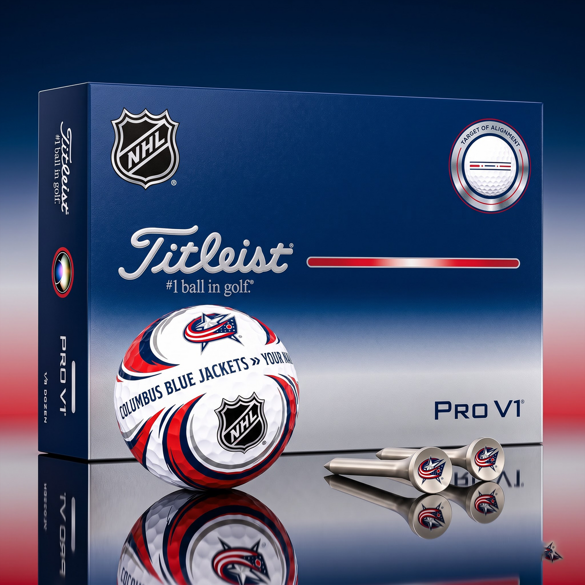 SIGNATURE NHL X CBJ DELUXE PERSONALIZED GOLF BALL SET LIMITED EDITION V3