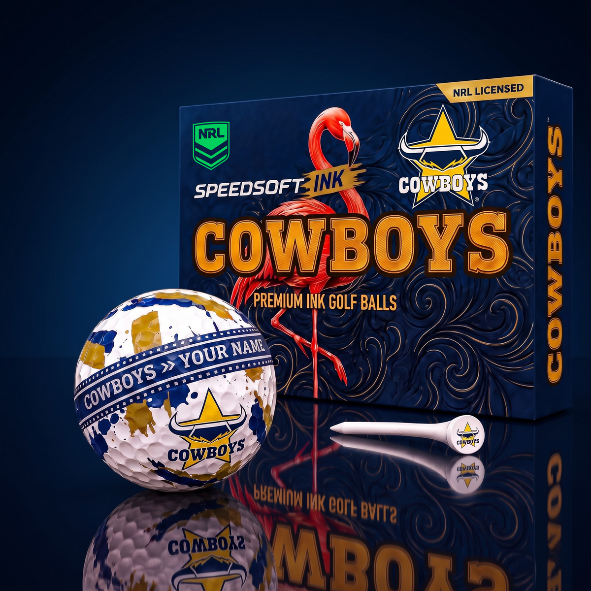 SIGNATURE NRL X NQC CDELUXE PERSONALIZED GOLF BALL SET LIMITED EDITION