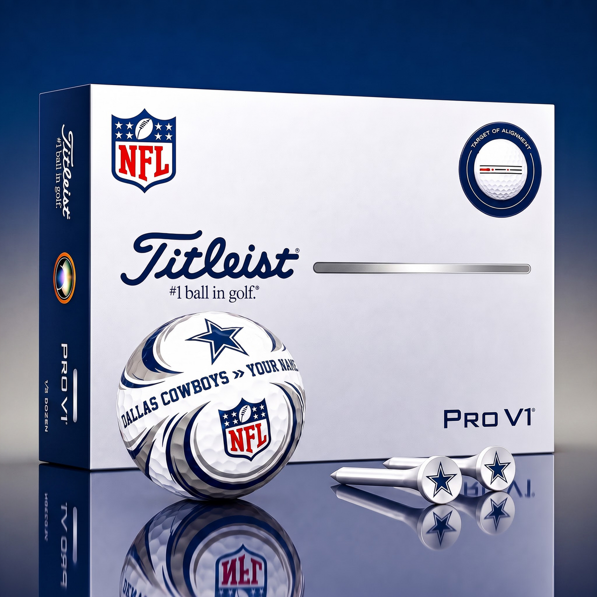 SIGNATURE NFL X DC DELUXE PERSONALIZED GOLF BALL SET LIMITED EDITION V4 NDT VHM 150826